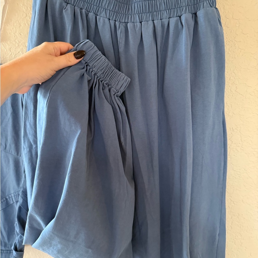 Blue High Waisted Jogger Set - Picture 5 of 8